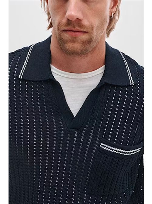 Johnny crochet polo shirt RAG & BONE | RH2926S6MCONY